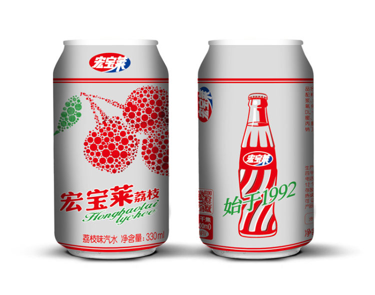宏宝莱 荔枝味碳酸汽水 330ml*12罐 图1