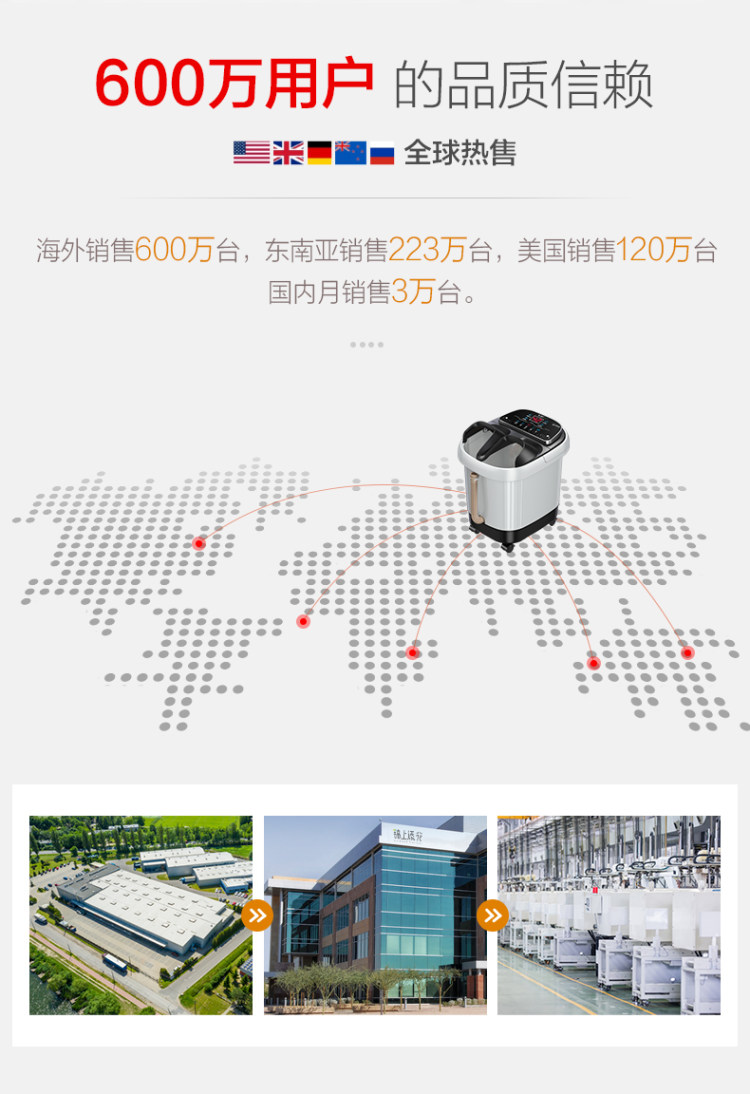 锦上添花 电动加热按摩泡脚桶 图3