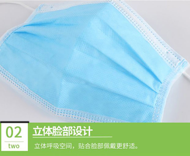 现货 一次性 三层加厚口罩 50只 图4