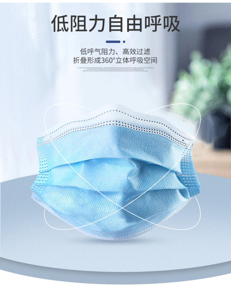 现货 一次性 三层加厚口罩 50只 图5