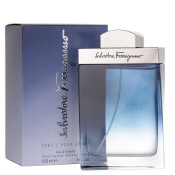 京东PLUS会员： Salvatore Ferragamo Subtil Pour Homme 蓝色经典 男士淡香水 100ml 图1