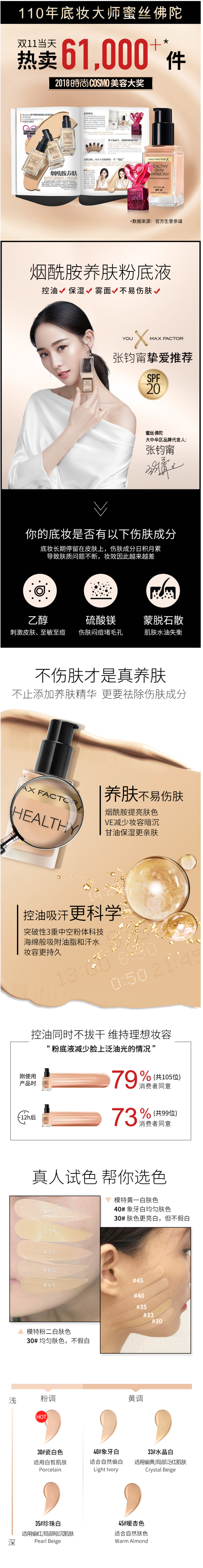 美国 蜜丝佛陀 奇迹莹粉底液 30ml 控油保湿不伤皮肤 图1