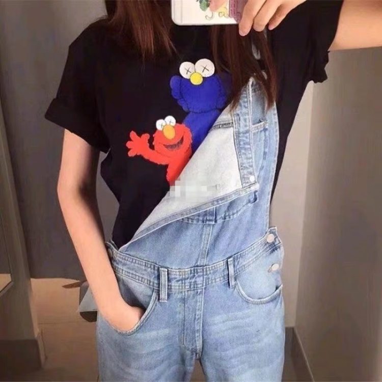第二件0元 男女同款 芝麻街夏季卡通短袖T恤 图5