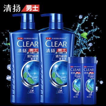 京东PLUS会员： CLEAR 清扬 活力运动薄荷 男士去屑洗发露 720ml*2+活力运动薄荷100ml*2 图3