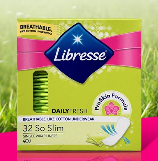 Libresse 薇尔 纯棉卫生巾护垫 无香型 150mm*32片 赠得宝手帕纸6包 *3件 图1