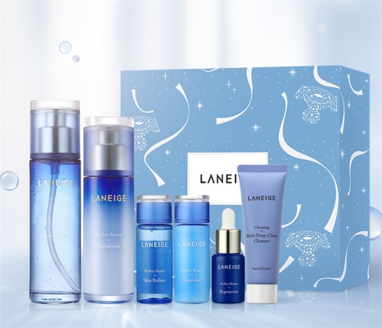 LANEIGE 兰芝 致美紧颜京东定制礼盒(水120ml+50ml+乳100ml+50ml+洁面50ml+精华7ml) 图1