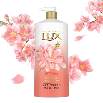 LUX 力士 精油香氛沐浴露 桃花浅香 720g *4件 图1