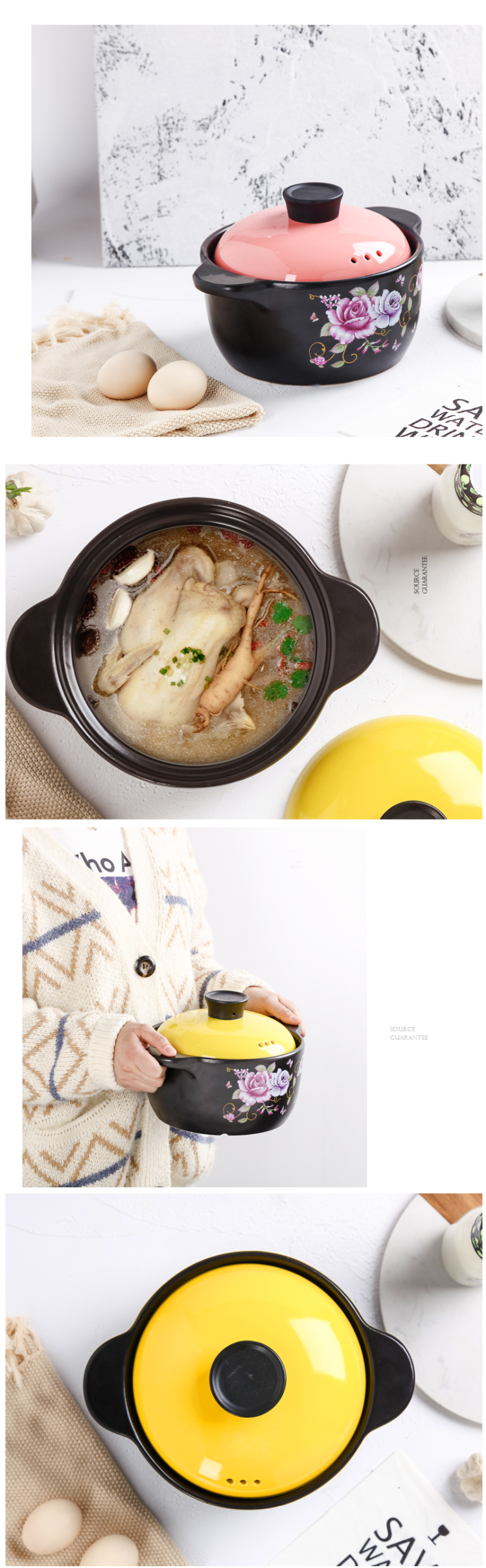 曼达尼 耐高温 养生炖汤 家用砂锅 3L 500℃高温不裂 30万好评 图4