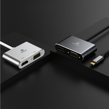京东PLUS会员： Biaze 毕亚兹 ZH42 Type-C转HDMI/VGA转换器 4K 图4