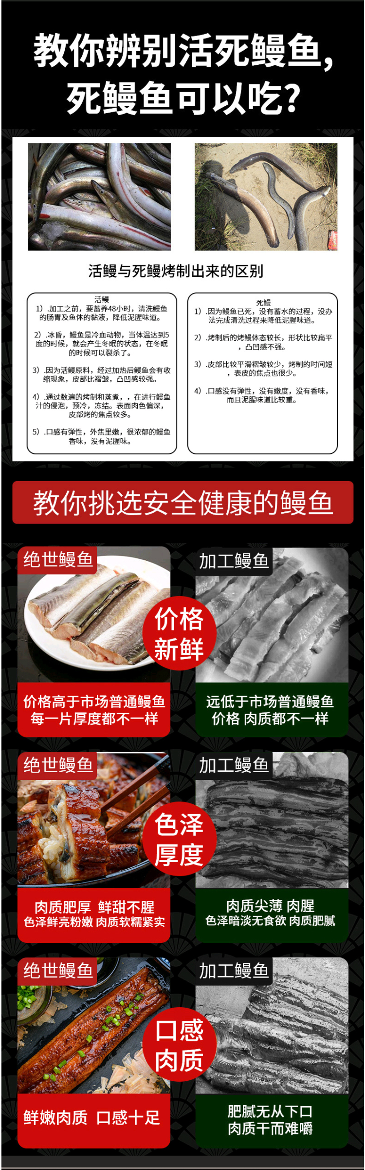 绝世 活鳗制作 日式蒲烧鳗鱼 437g 肉量90%以上 图2