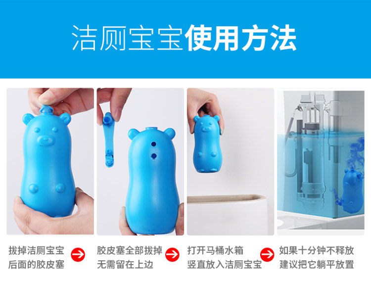 李湘代言 家用卫生间蓝泡泡抗菌清洗剂 洁厕灵 图1