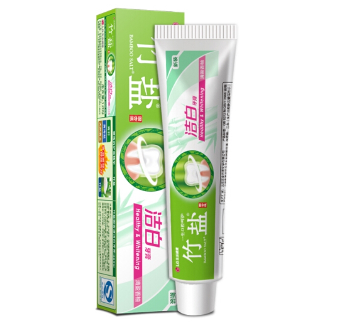 凑单品： LG竹盐 固齿源洁白牙膏 轻盈香柚 120g 图1
