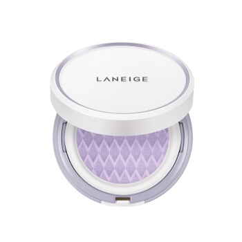 京东PLUS会员： LANEIGE 兰芝 雪纱丝柔气垫隔离霜 NO.40紫色（15g+15g 替换装） *3件 图1