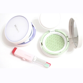 京东PLUS会员： LANEIGE 兰芝 雪纱丝柔气垫隔离霜 NO.40紫色（15g+15g 替换装） *3件 图5