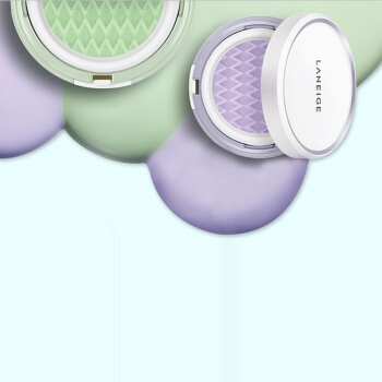 京东PLUS会员： LANEIGE 兰芝 雪纱丝柔气垫隔离霜 NO.40紫色（15g+15g 替换装） *3件 图4