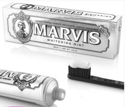 MARVIS 玛尔斯 银色白皙薄荷牙膏 85ml *2件 图1