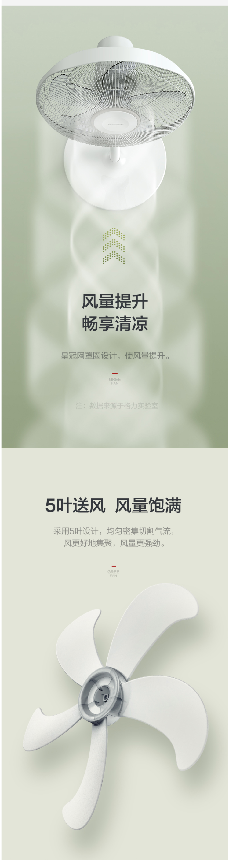 格力 五叶静音遥控电风扇 1级能效 图3