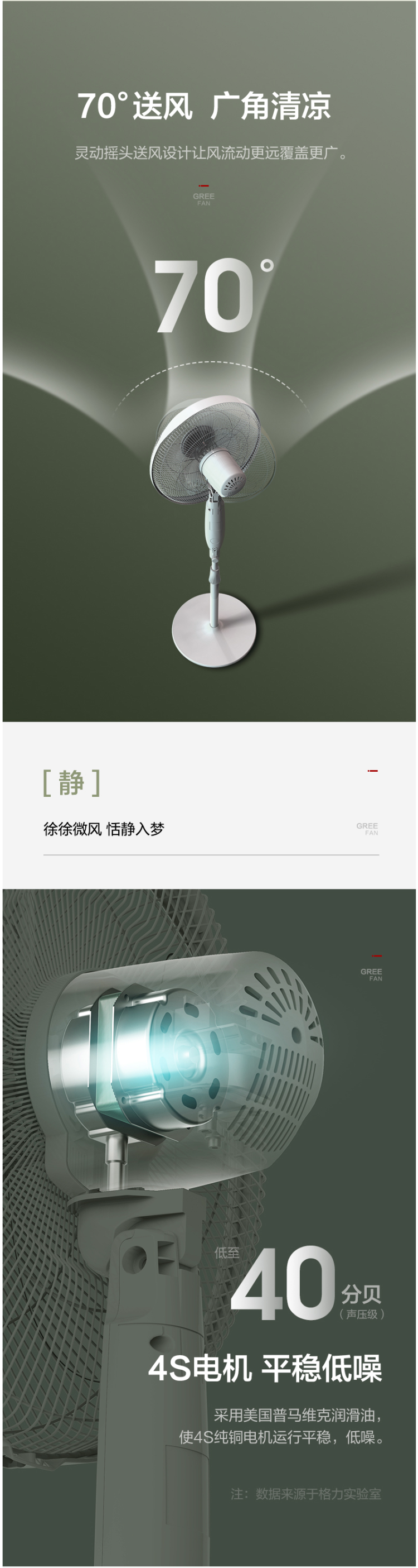 格力 五叶静音遥控电风扇 1级能效 图5