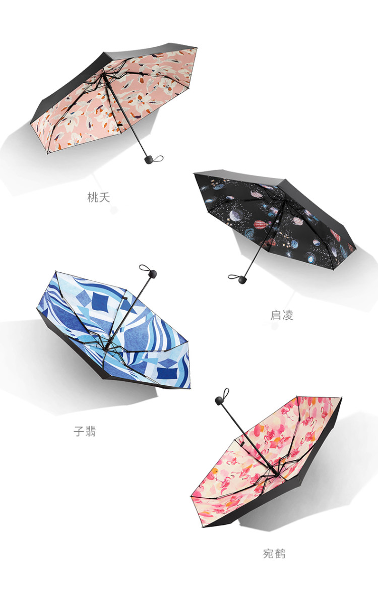 伞中宝马 蕉下 洛花系列 花球三折晴雨伞 颜值超高 图7