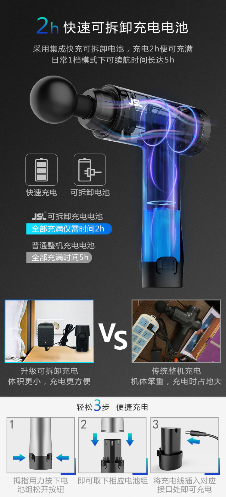 捷斯力 肌肉放松按摩筋膜枪 图6