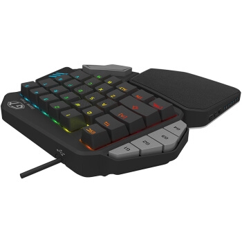 DeLUX 多彩 绝地枪神 T9X 王座版 单手机械键盘（BOX轴、RGB） 图5