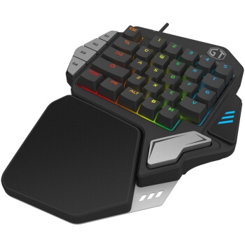 DeLUX 多彩 绝地枪神 T9X 王座版 单手机械键盘（BOX轴、RGB） 图4