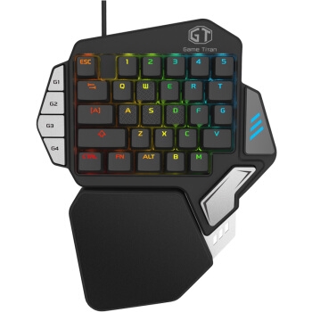 DeLUX 多彩 绝地枪神 T9X 王座版 单手机械键盘（BOX轴、RGB） 图2