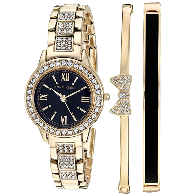 中亚Prime会员: ANNE KLEIN 安妮·克莱因 AK/3334 女式时装腕表套装 图1