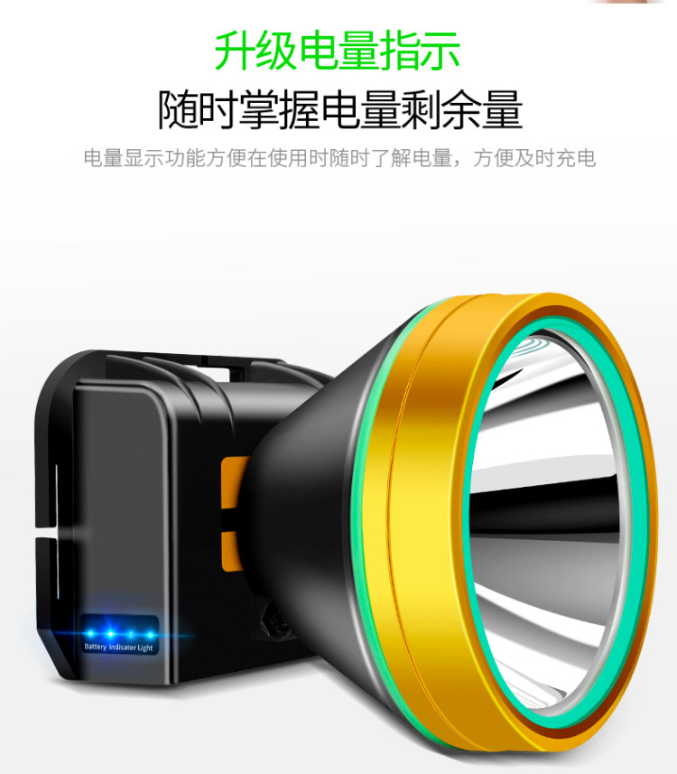 充电式 小野人LED强光头灯 图9