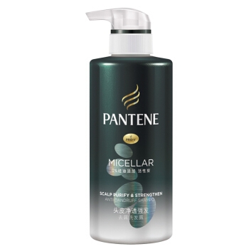 有券的上： PANTENE 潘婷 无硅油净透去屑活性炭洗发水 300ml 图1