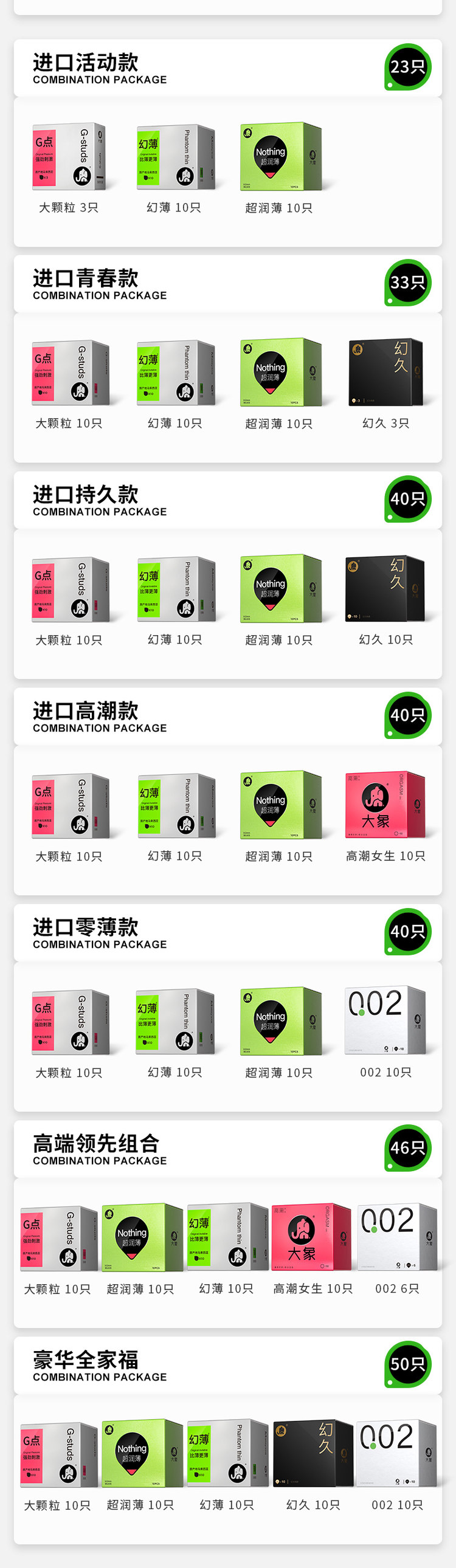 大象 玻尿酸超薄避孕套组合12支 图2