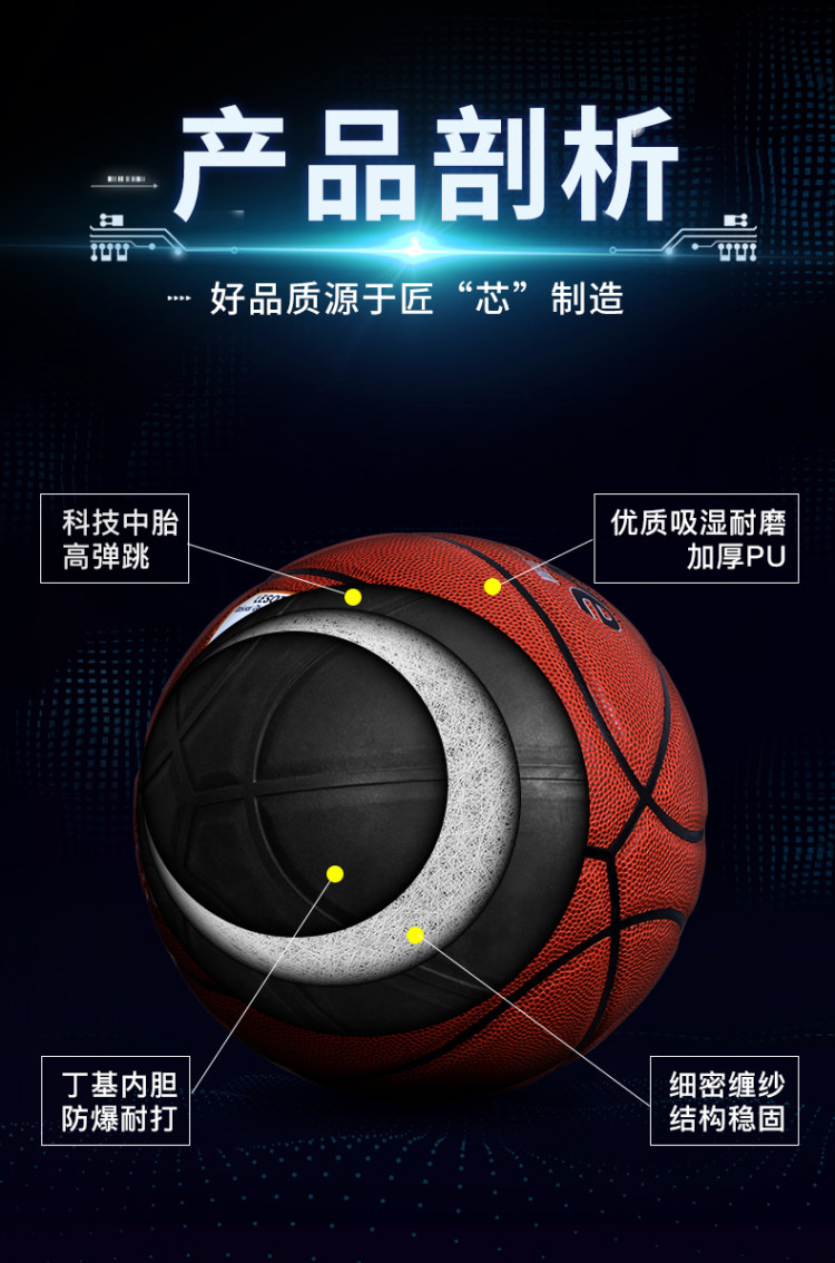 兰威正品 成人比赛耐磨篮球 图7