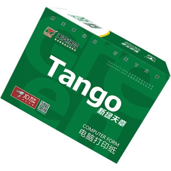 TANGO 天章 新绿天章 五联二等分打印纸 241-5-1/2S 80列(撕边 色序:白红蓝绿黄1000页/箱) *4件 图3