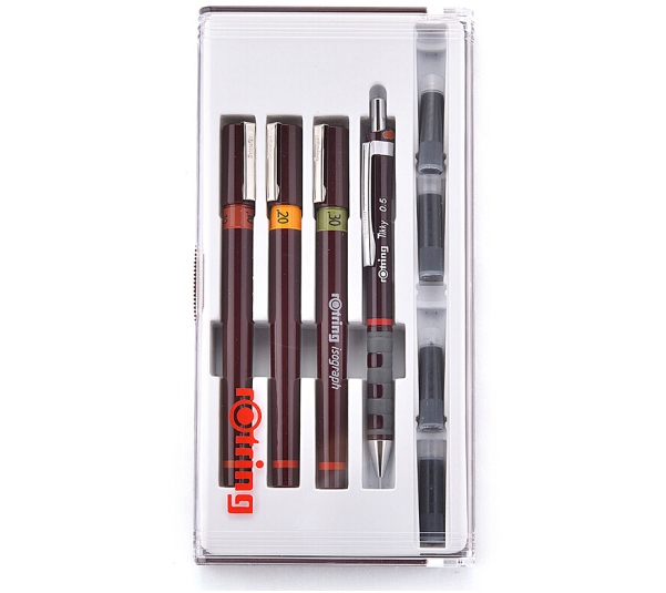 京东PLUS会员： rOtring 红环 针笔套装系列 小型套装0.1/0.2/0.3 +凑单品 图1