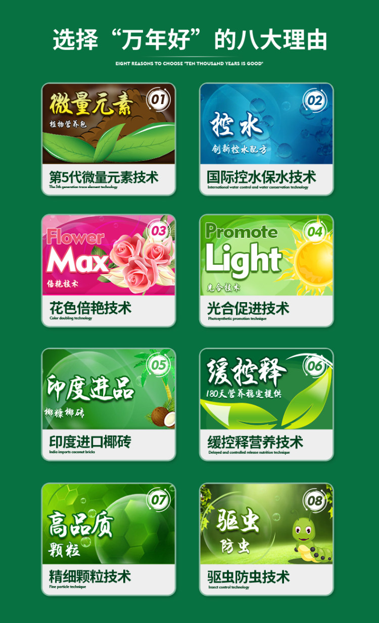 万年好 通用型进口配方土营养土花 5斤 图4