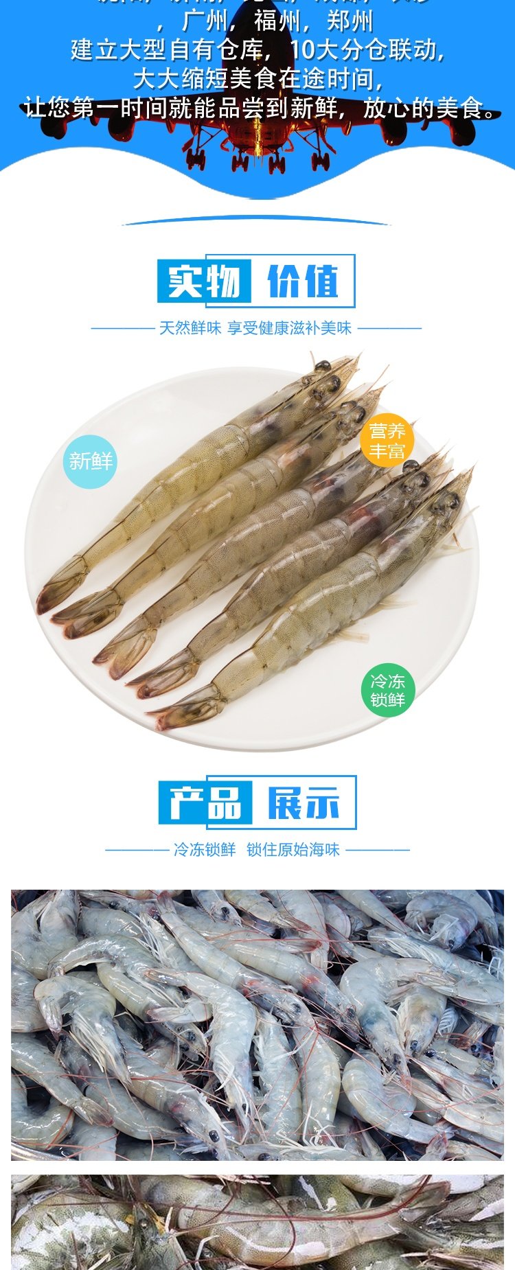鲜活 大基围虾河虾甜虾对虾  一斤半 图3