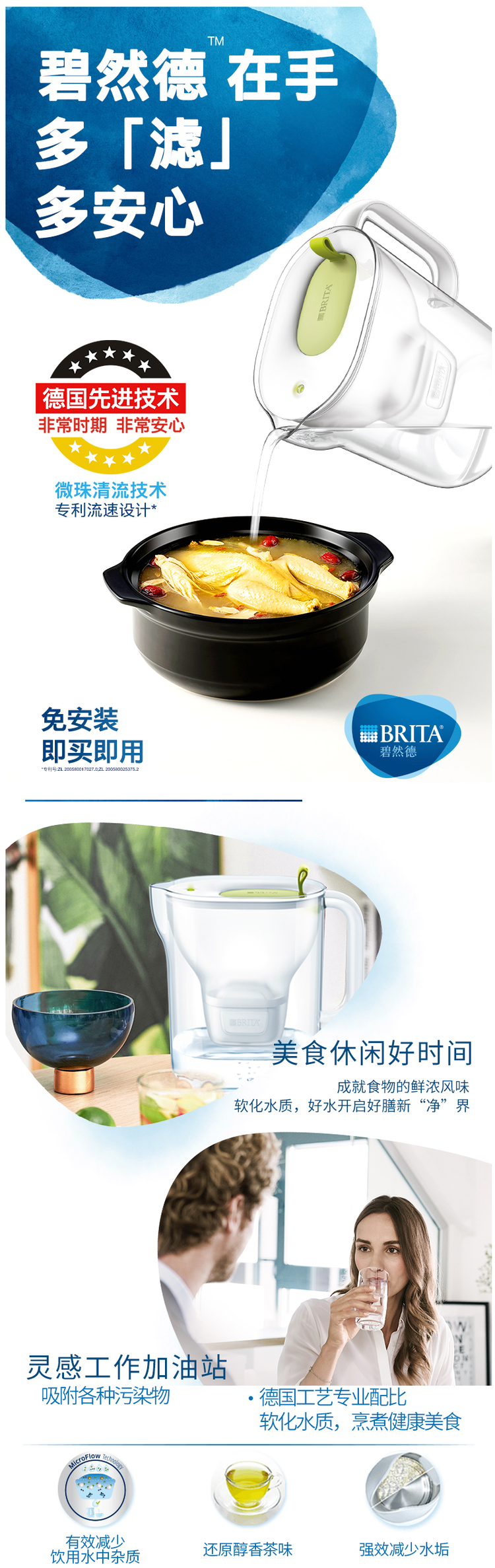 碧然德 Style设计师系列 净水壶 3.5L+新升级3代滤芯 7枚 图1