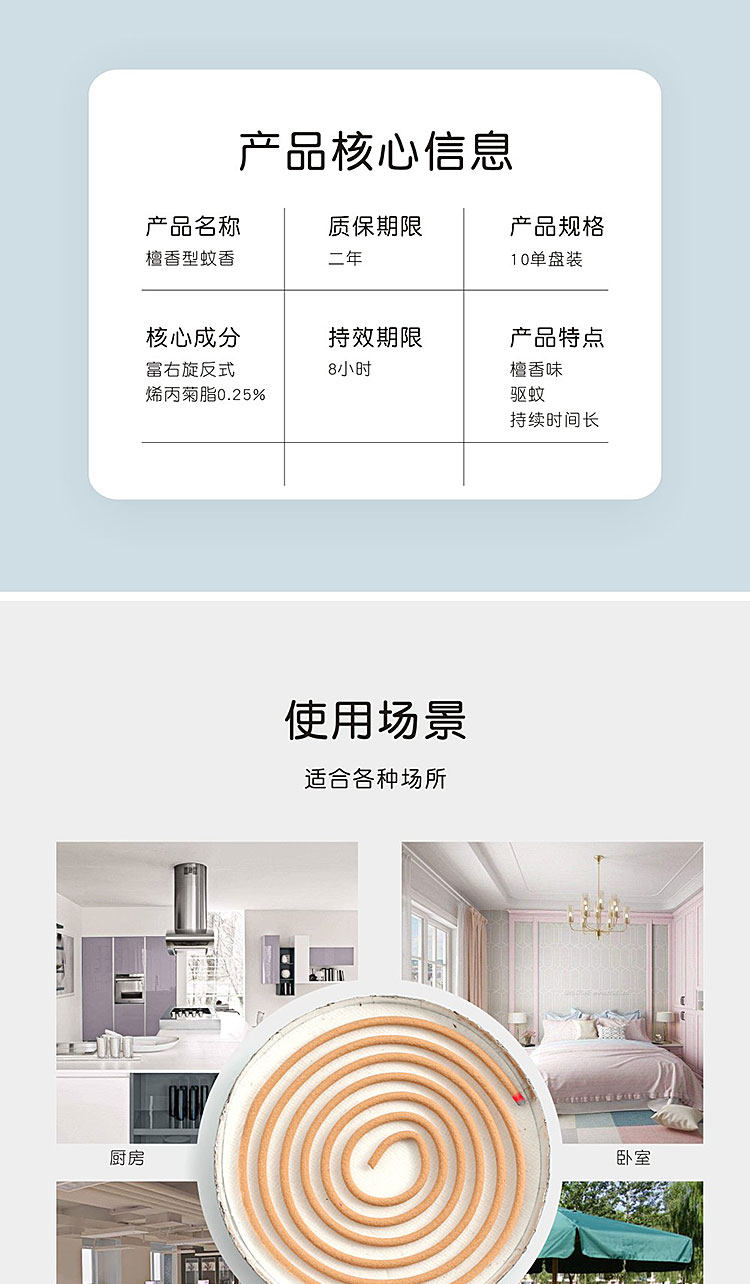 李字牌 蚊香檀香型50单圈 送托盘 4.9分 图2