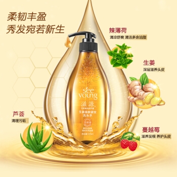 23日0点： SEEYOUNG 滋源 生姜强根健发洗护发5件套装（洗535ml+便携装235ml*2+干发帽+套l旅行装60ml*2）*2（送 小滋礼盒60ml*6） 图3