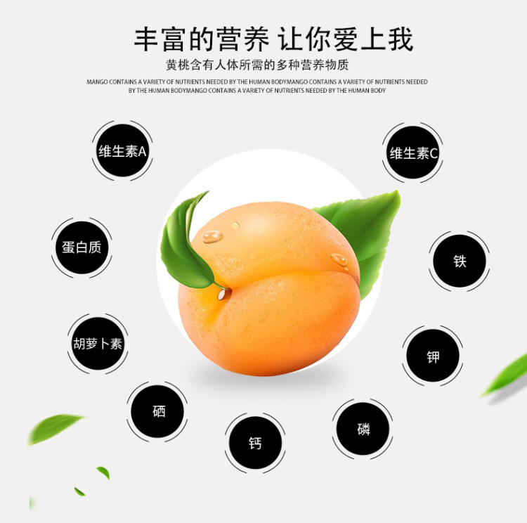 南叶 砀山糖水黄桃罐头 425g*4罐 图7