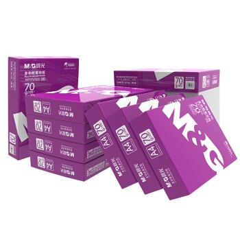 京东PLUS会员： M&G 晨光 紫晨光A4复印纸 70g 500张/包 8包/箱 图1