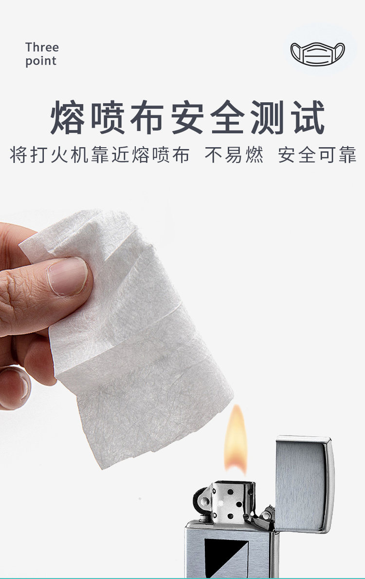 百佳爱 一次性防护口罩三层10个装 图5