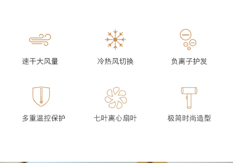 志高 双倍负离子 家用电吹风 1600w 图1