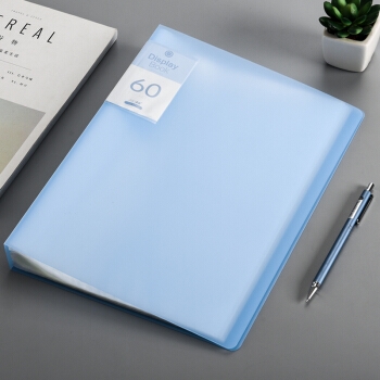 京东PLUS会员： DiLe 递乐 12160 插页透明档案夹 A4/60页 淡蓝色 *5件 图3
