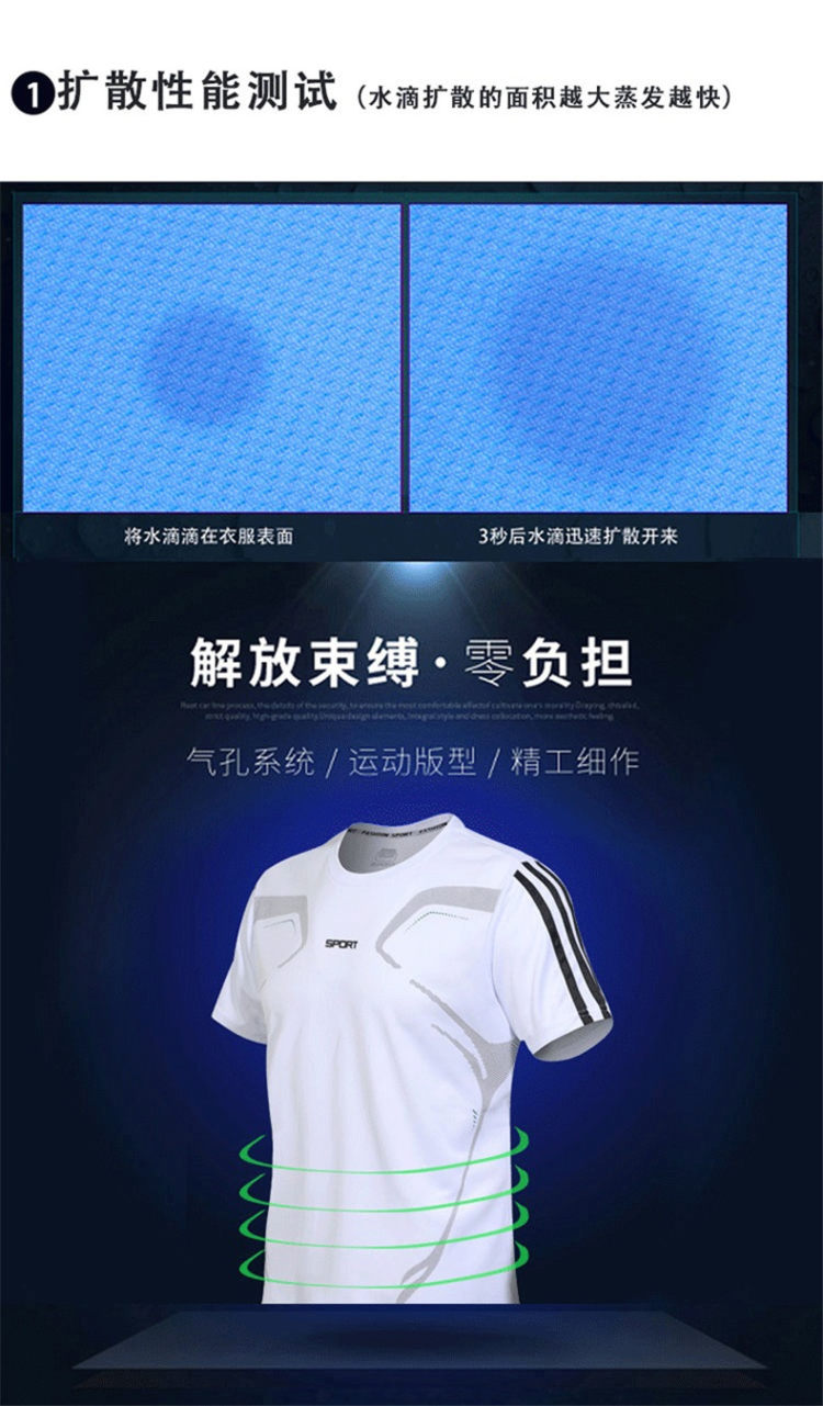 夏季男士健身短袖运动套装 图5