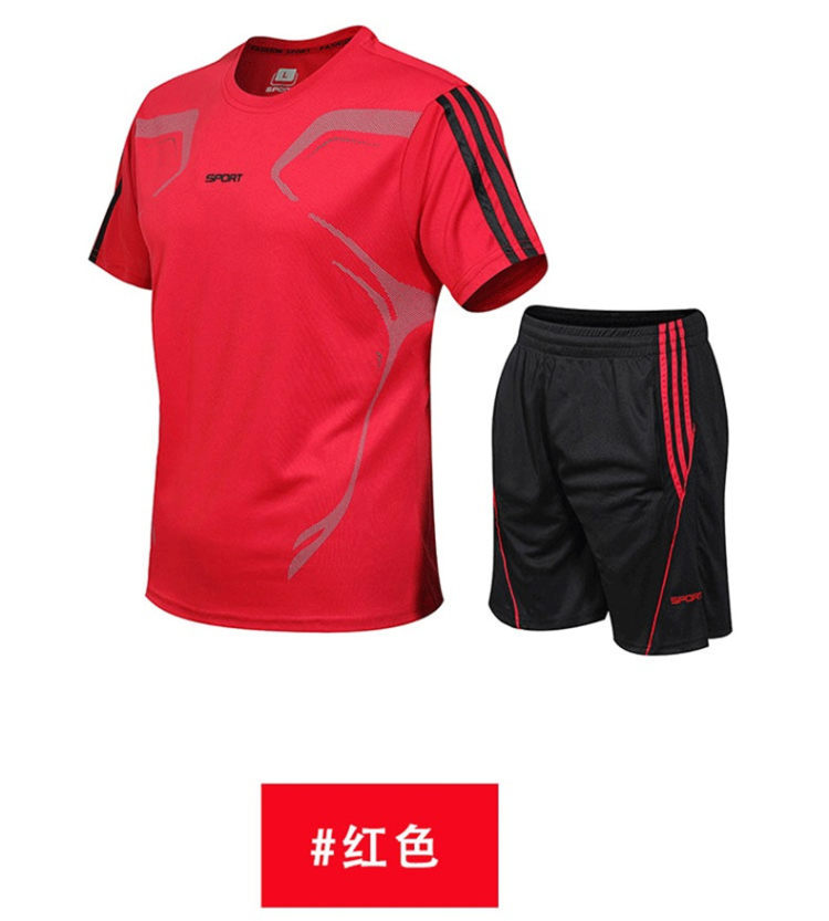 夏季男士健身短袖运动套装 图11