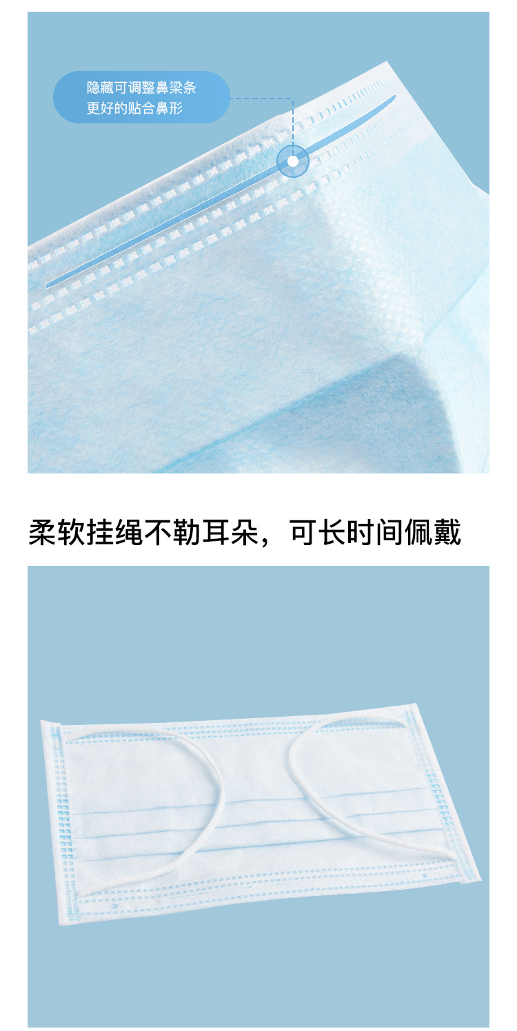比亚迪 淘宝心选 医用级 一次性口罩三层50支 图6