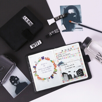 有券的上： kinbor DTB6152 天鹅绒款A6手帐本 *4件 图2