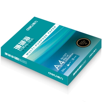 deli 得力 珊瑚海 A4复印纸 80g 500张/包 5包装 图4