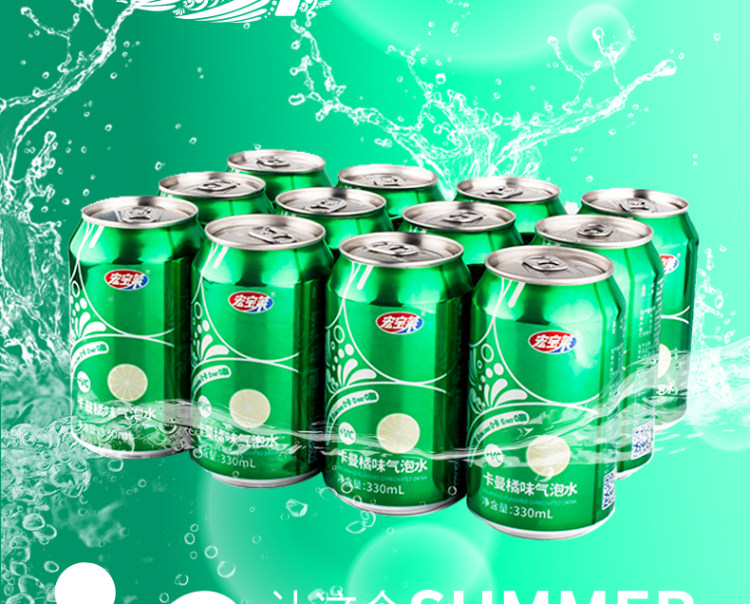 宏宝莱 0糖0卡0脂 VC卡曼橘味饮料 330ml*12罐整箱 图12